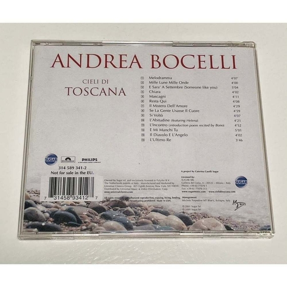 CD Andrea Bocelli - Cieli Di Toscana - Picture 2 of 3